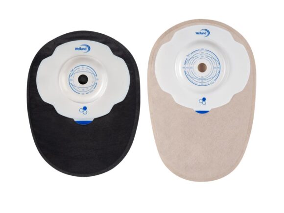 A black Aura Plus Soft Convex closed bag and a sand Aura Plus Soft Convex closed bag