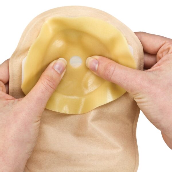 Aura profile with hand pushing the flange