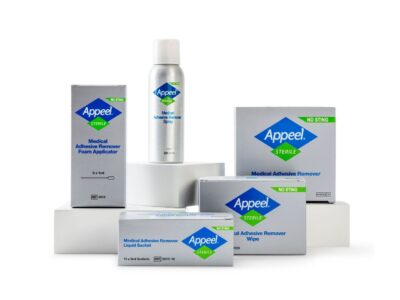 The Appeel Sterile range: spray, wipes, liquid sachet and foam applicator