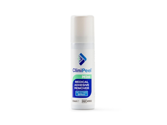A can of CliniPeel Mint Medical Adhesive Remover spray
