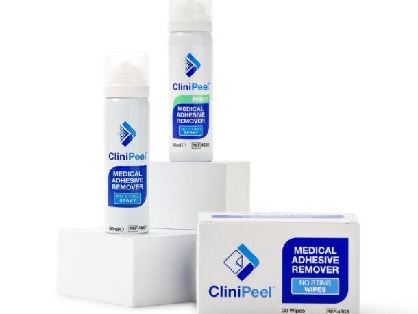 CliniPeel range including spray, mint spray and wipes box