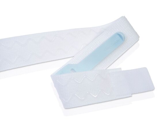 CliniSure catheter retaining straps unfolded