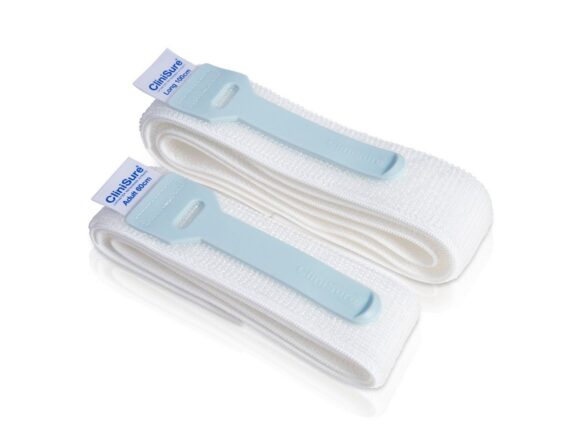 CliniSure catheter retaining strap folded