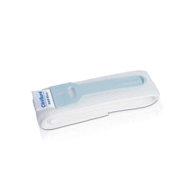 CliniSure catheter retaining strap folded