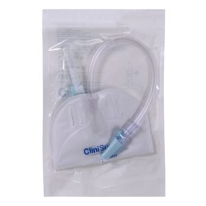 A CliniSure Sterile Leg Bag in its packaging