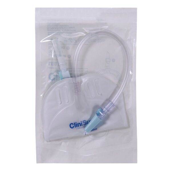 A CliniSure Sterile Leg Bag in its packaging