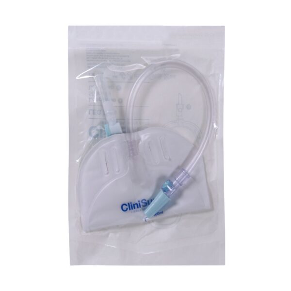 A CliniSure Sterile Leg Bag in its packaging