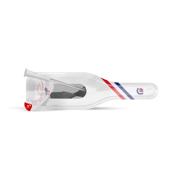 A Curan Advantage female catheter partially in its packaging.