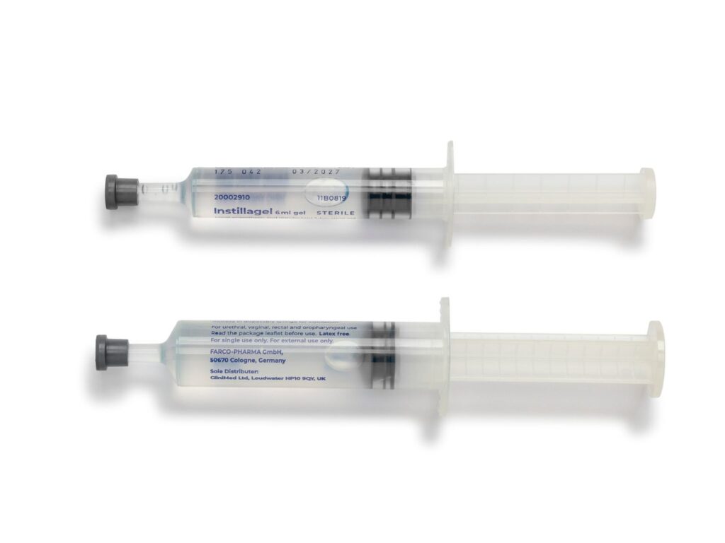 Two syringes of Instillagel
