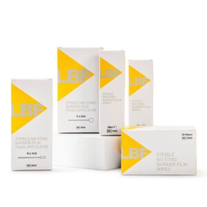 The LBF Sterile range of sprays, wipes and foam applicators