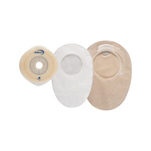 Aura Flushable beige with three separate part, flange, liner and outer cover.