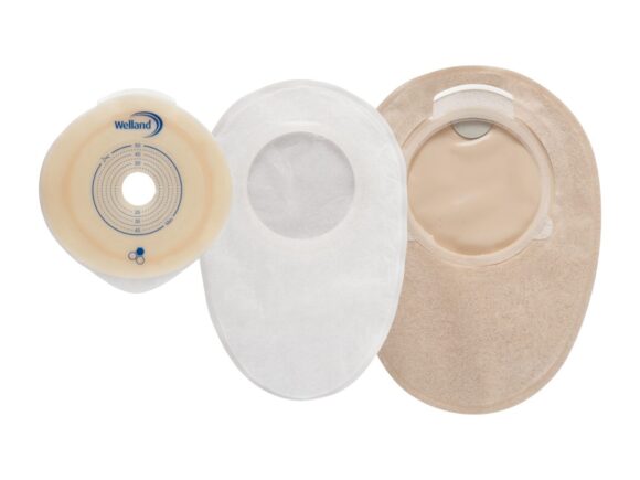 Aura Flushable beige with three separate part, flange, liner and outer cover
