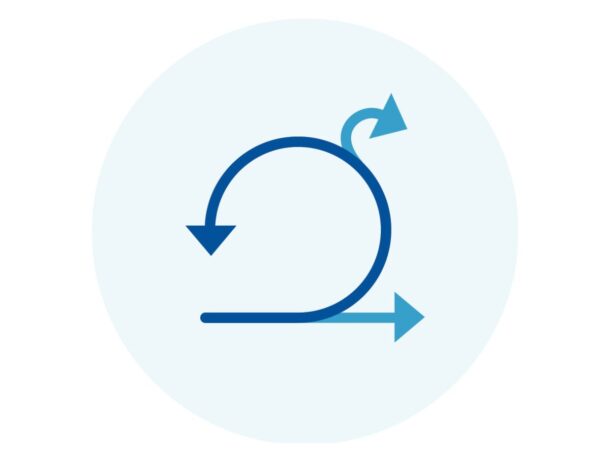 Icon showing three arrows going in multiple directions