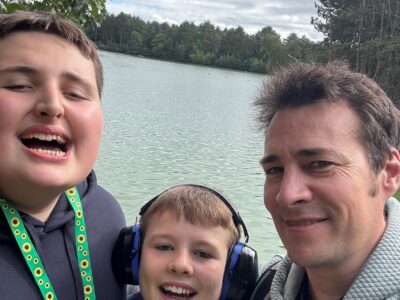 Image of Bruce Currie and children