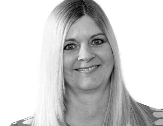 headshot of Caroline Rudoni in black and white