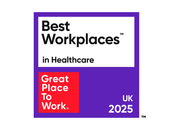 Best workplaces in healthcare certificate from Great Places To Work.