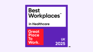 Best workplaces in healthcare certificate from Great Places To Work.