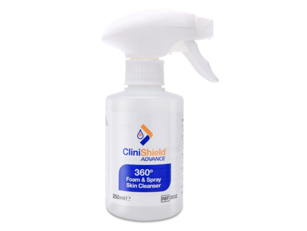Photo of the CliniShield Advance 360° Foam and Spray Skin Cleanser