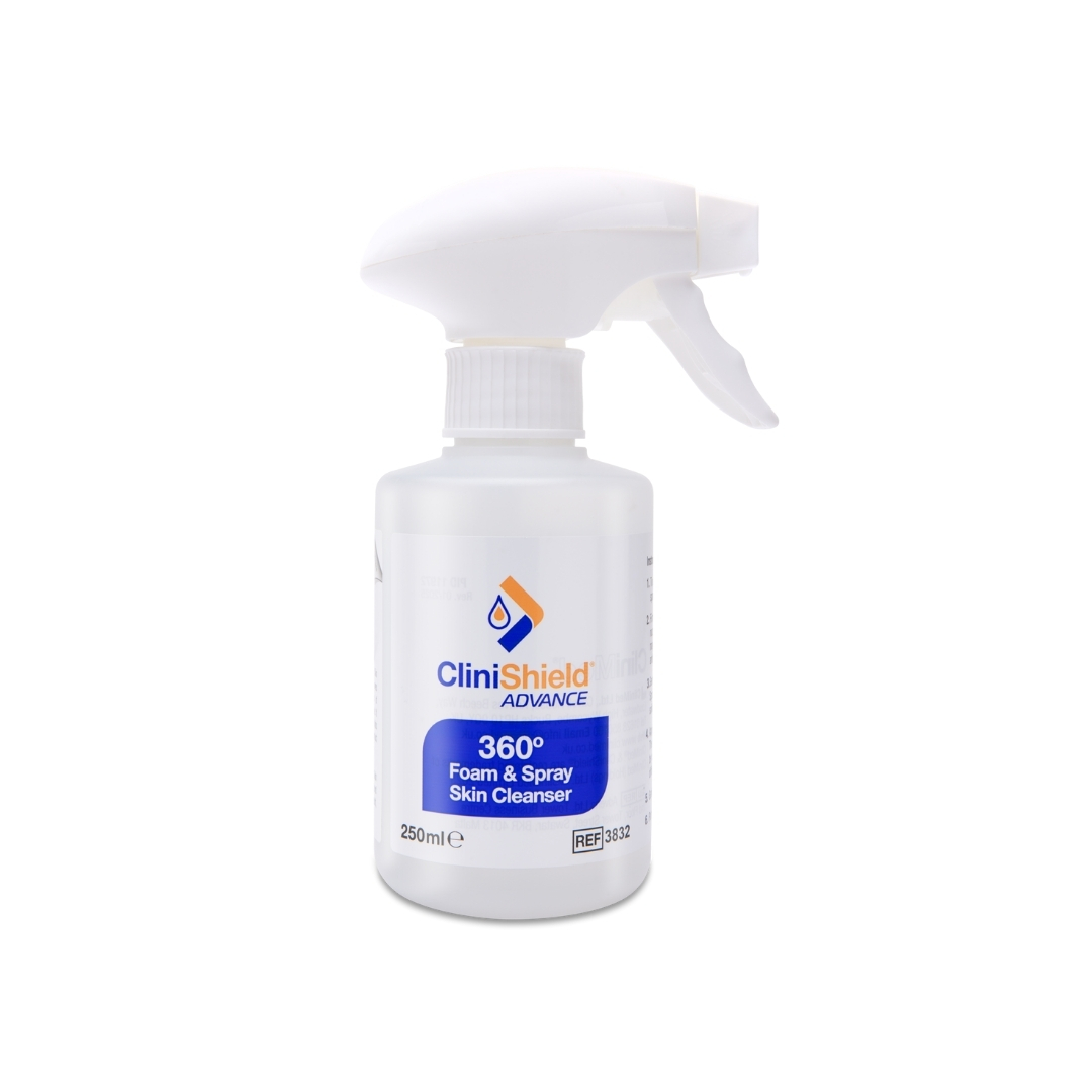 Photo of the CliniShield Advance 360° Foam and Spray Skin Cleanser