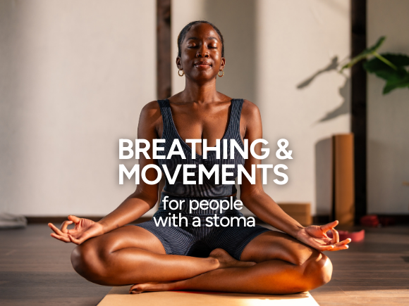 Photo of a lady sat down on a yoga mat meditating
