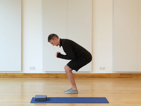 Photo of the moving on stage of the breathing and movements programme, presented by qualified Body Control Pilates instructor Andy Hansen