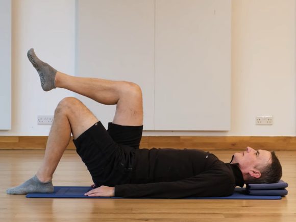 Photo of the preparation stage of the breathing and movements programme, presented by qualified Body Control Pilates instructor Andy Hansen