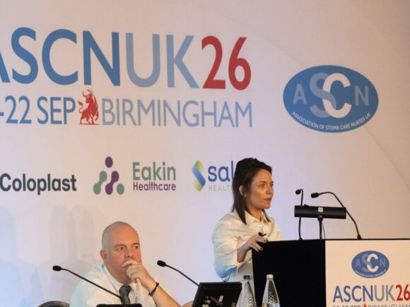Image of SecuriCare nurse, Stephanie Loader presenting her presentation