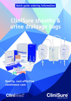  clinisure sheath and drainage bag product guide front page