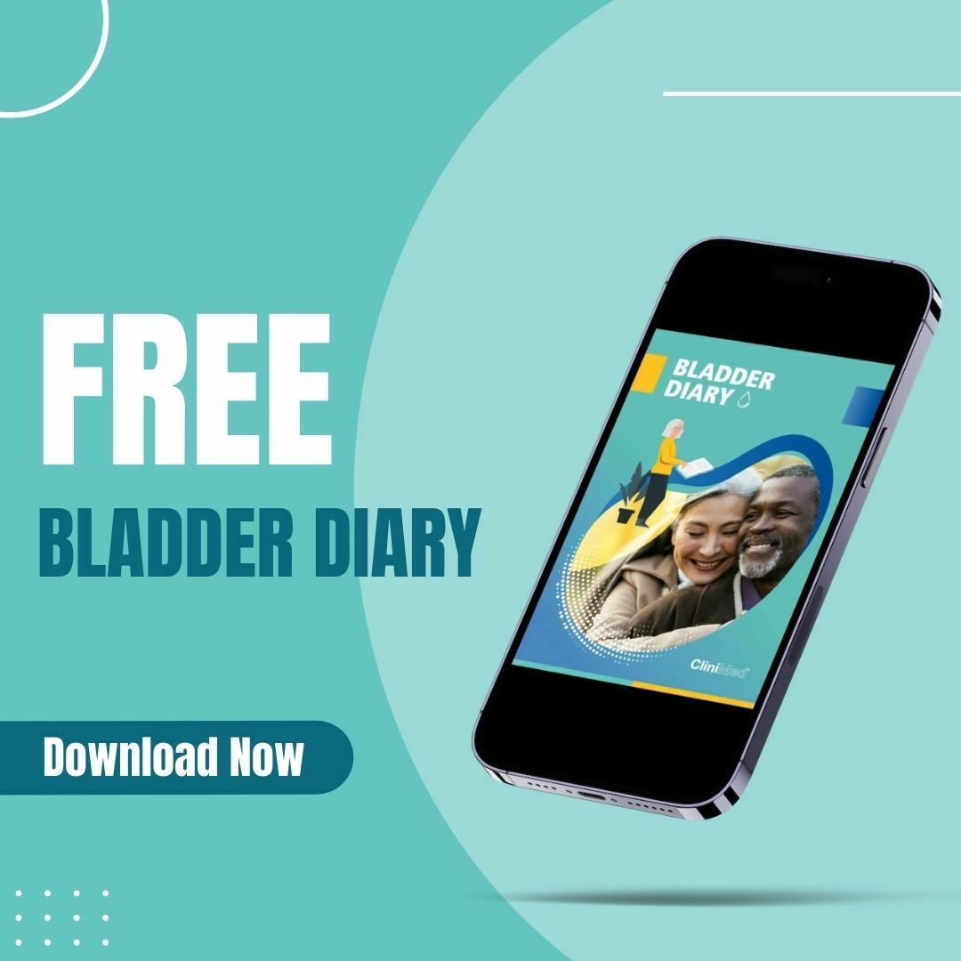 image of iPhone showing the front page of the bladder diary